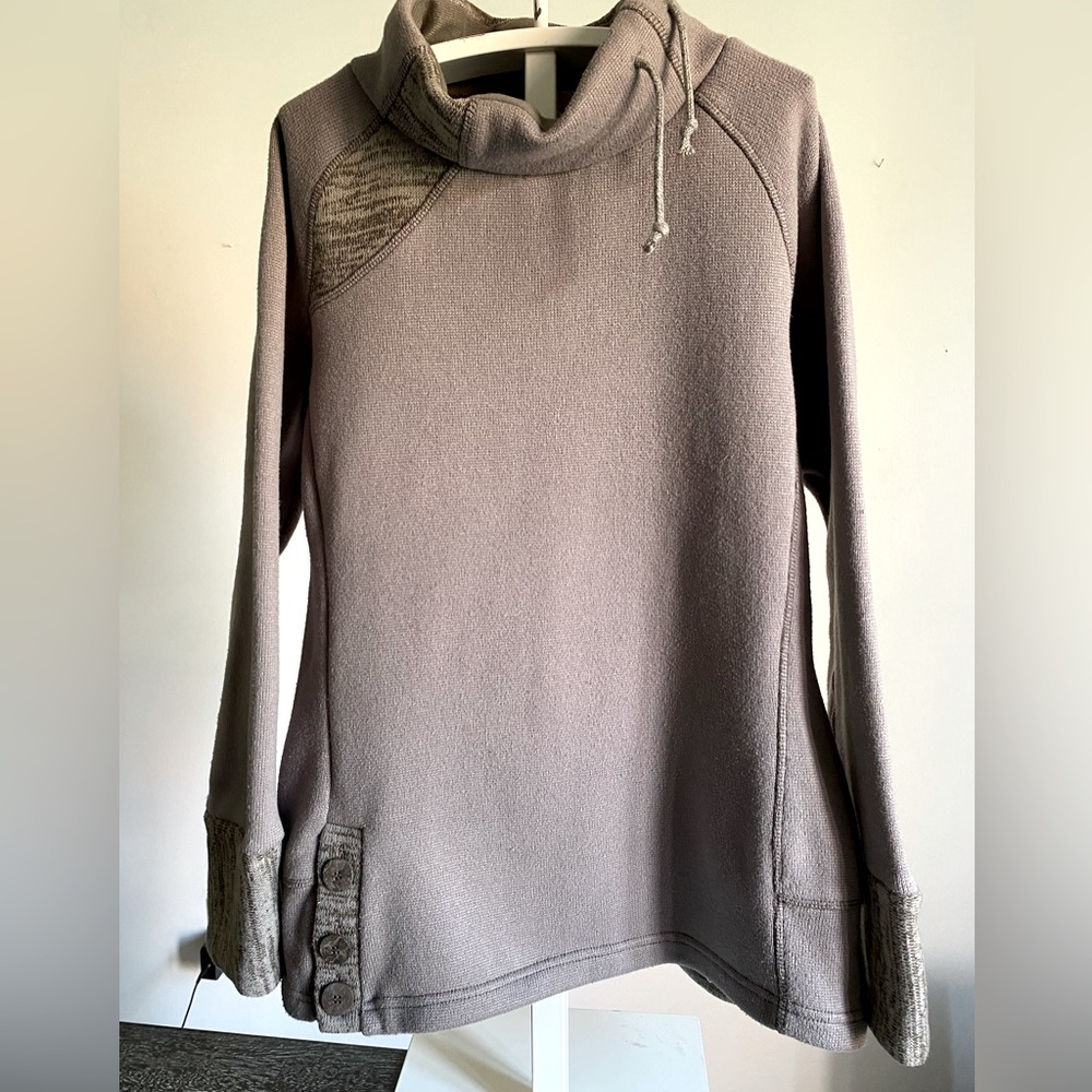 Ascend Women’s Cowl Neck Sweatshirt L Gray womens